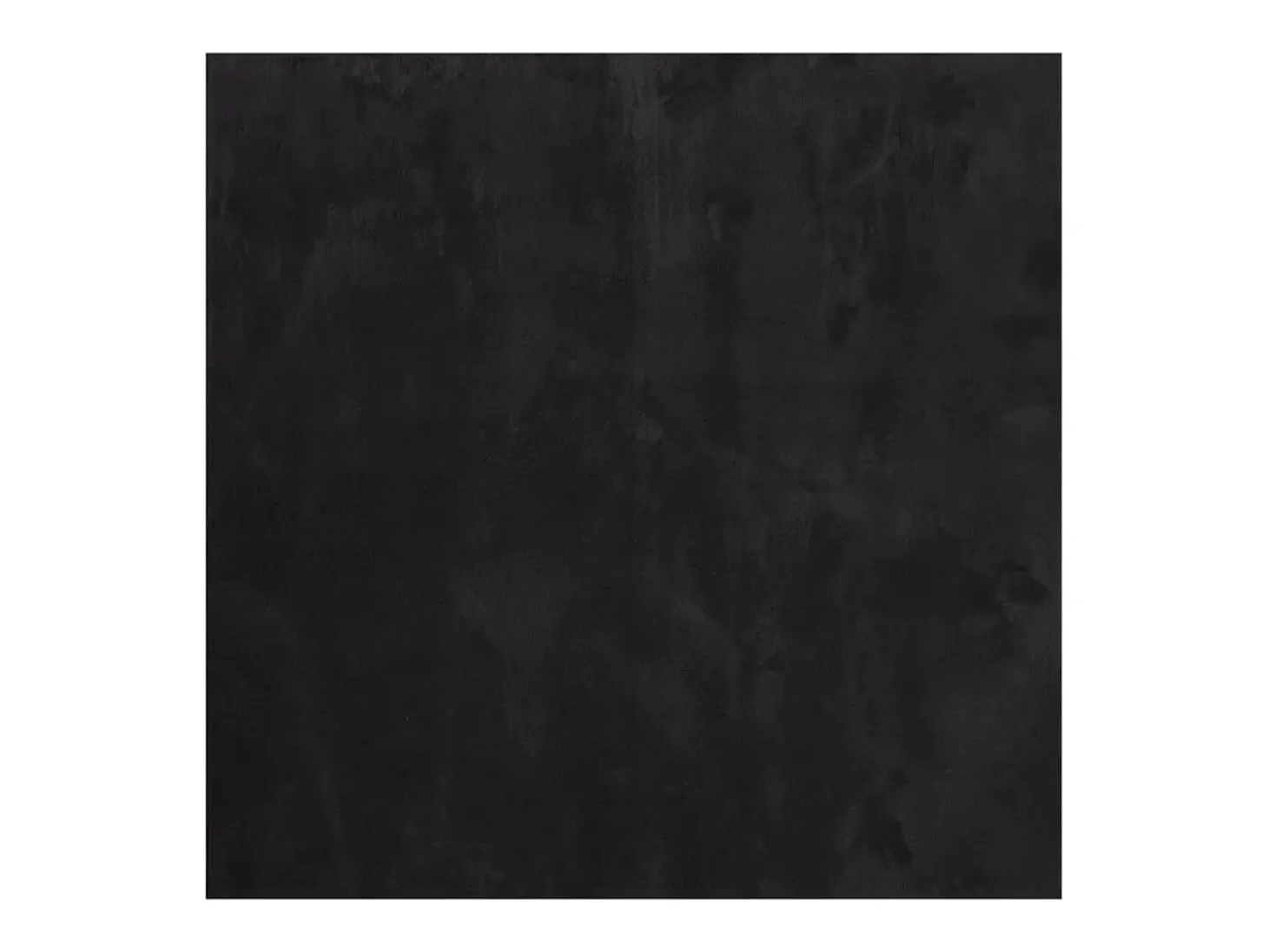 Alfombra HUARTE de pelo corto suave y lavable negra 200x200 cm