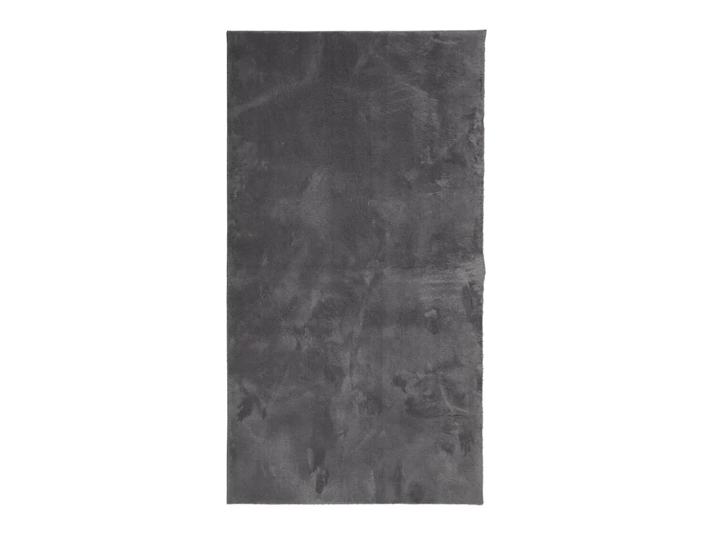 Alfombra HUARTE de pelo corto suave y lavable en color antracita 60x110cm
