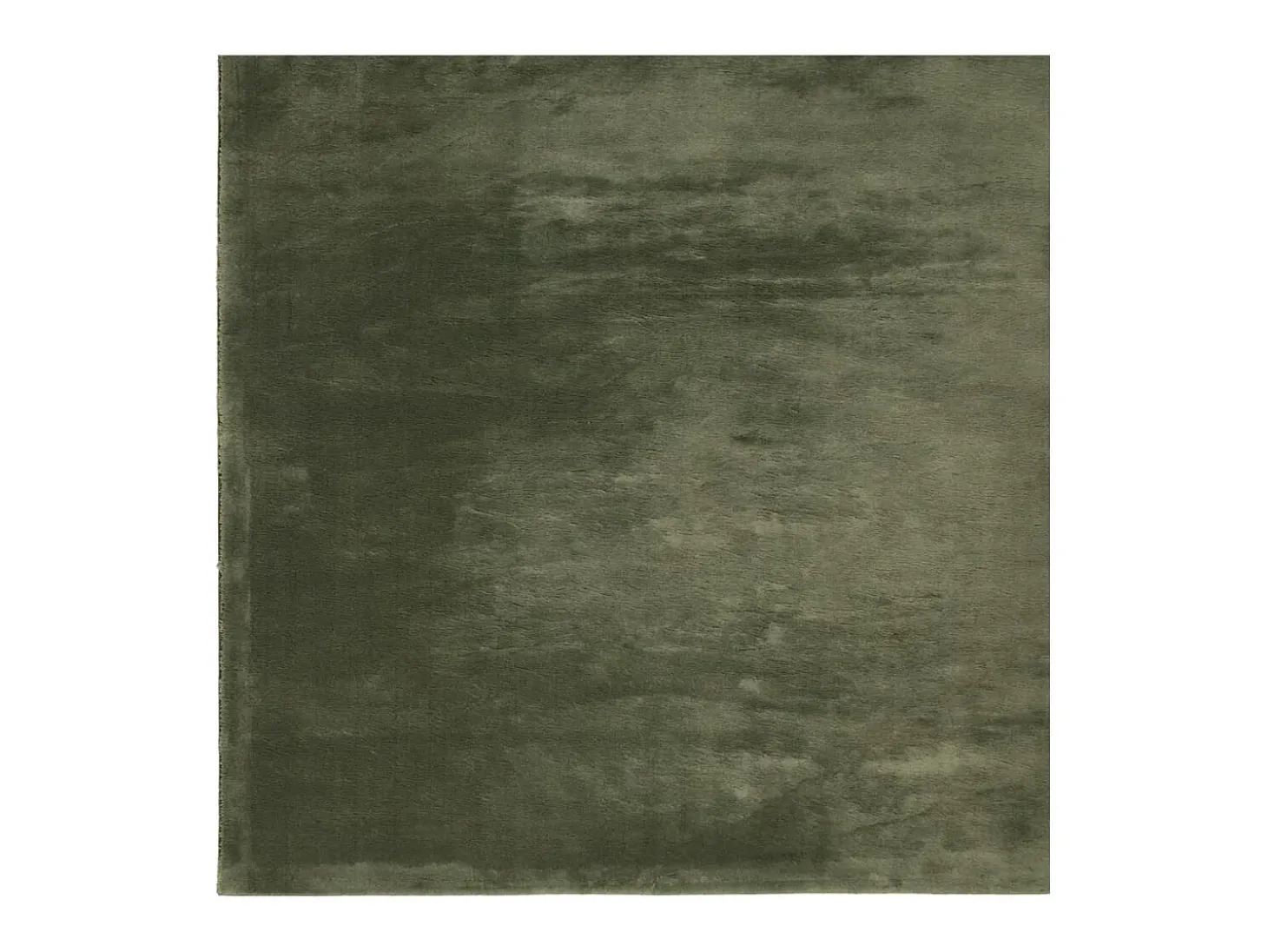Alfombra HUARTE de pelo corto suave y lavable color verde bosque 240x240 cm