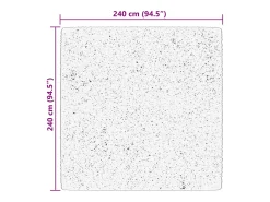 Alfombra HUARTE de pelo corto suave y lavable color verde bosque 240x240 cm