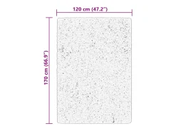 Alfombra HUARTE de pelo corto suave y lavable beige 120x170 cm