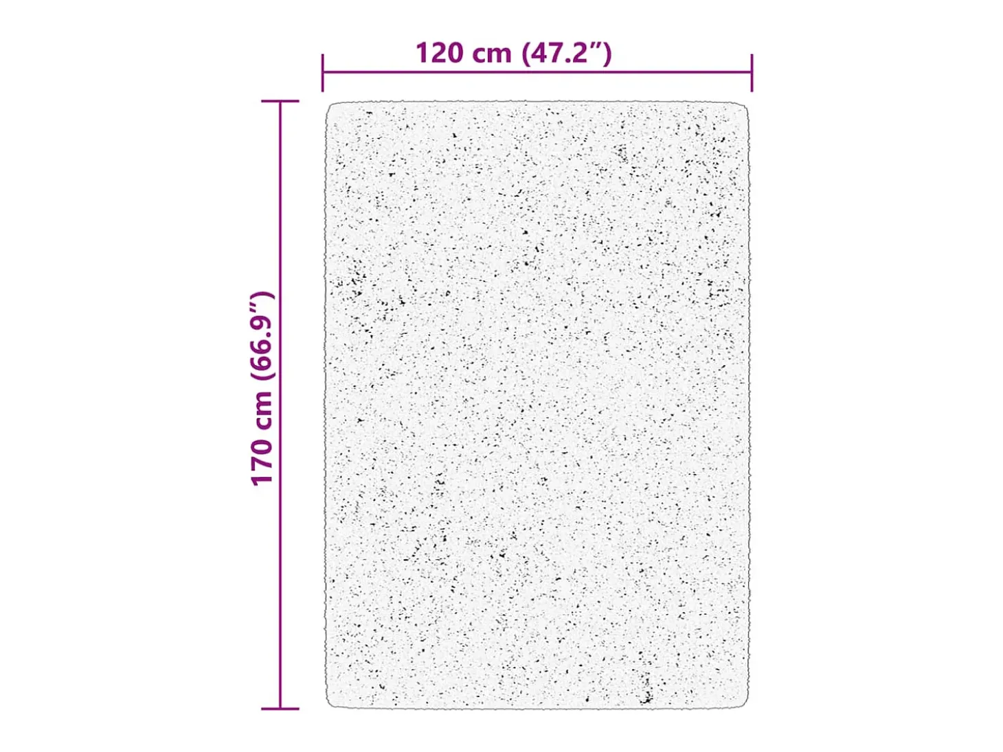 Alfombra HUARTE de pelo corto suave y lavable beige 120x170 cm