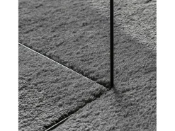 Alfombra HUARTE de pelo corto suave y lavable en color antracita Ø 160 cm