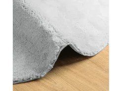 Alfombra HUARTE de pelo corto suave y lavable, gris, Ø 160 cm