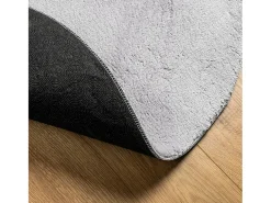 Alfombra HUARTE de pelo corto suave y lavable, gris, Ø 160 cm