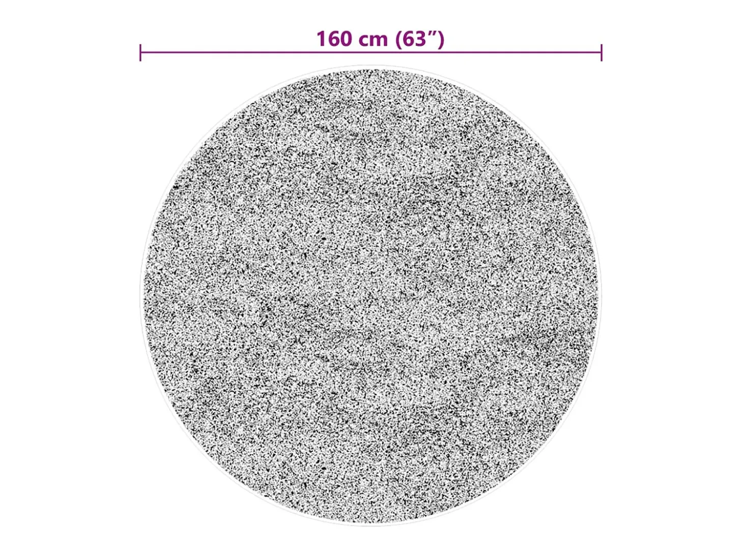 Alfombra HUARTE de pelo corto suave y lavable, gris, Ø 160 cm