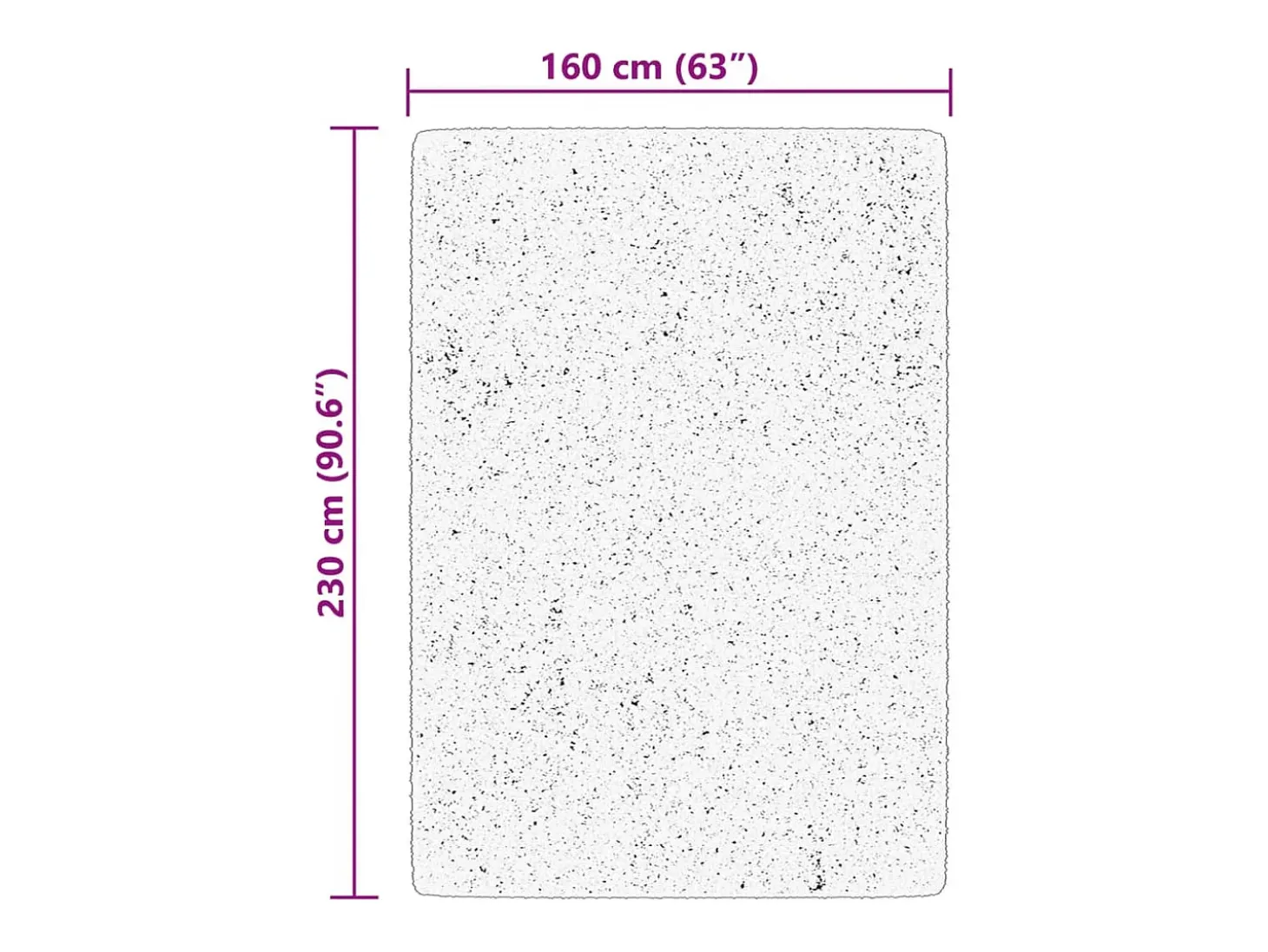 Alfombra HUARTE de pelo corto suave y lavable beige 160x230 cm
