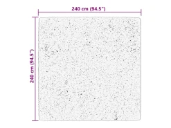 Alfombra HUARTE de pelo corto suave y lavable negra 240x240 cm