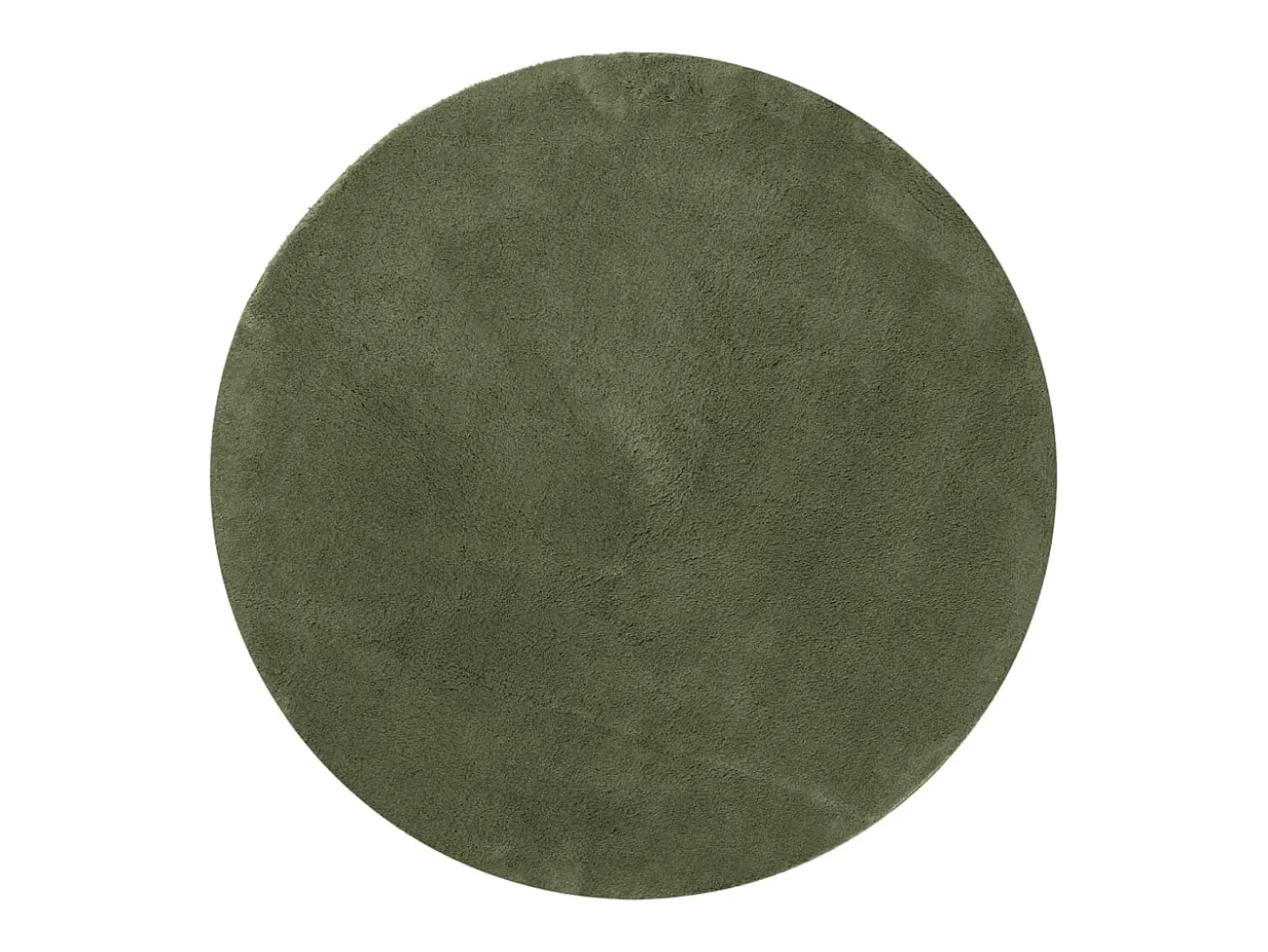 Alfombra HUARTE de pelo corto suave y lavable, verde bosque, Ø 80 cm