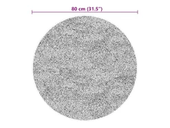 Alfombra HUARTE de pelo corto suave y lavable, verde bosque, Ø 80 cm