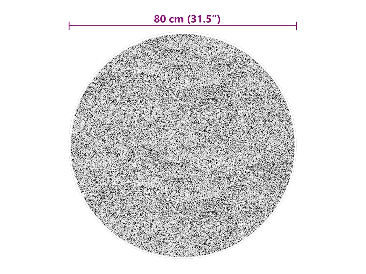 Alfombra HUARTE de pelo corto suave y lavable, verde bosque, Ø 80 cm