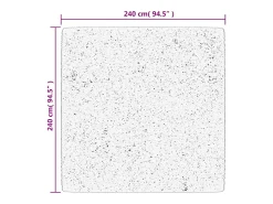 Alfombra HUARTE de pelo corto suave y lavable arena 240x240 cm
