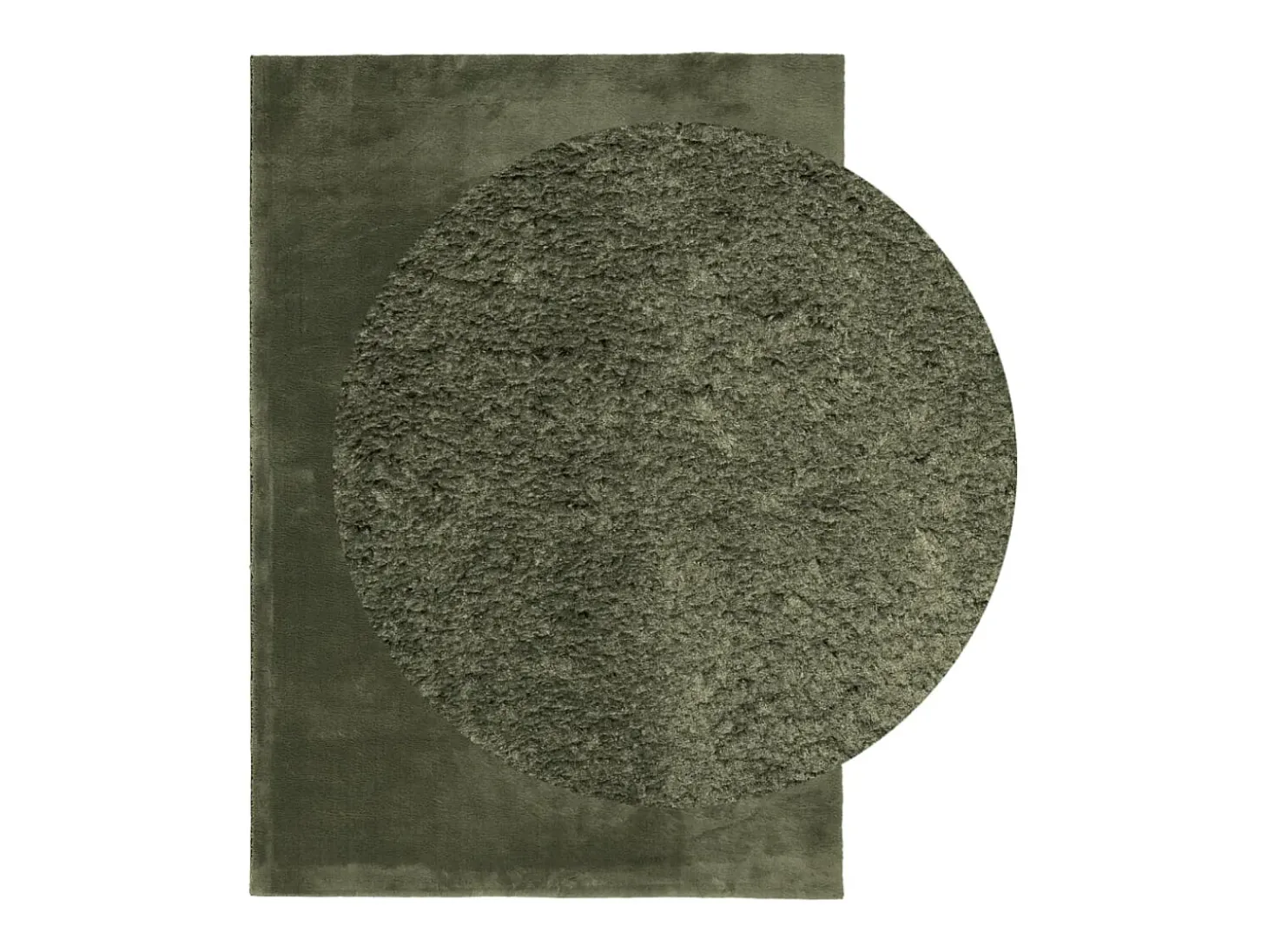 Alfombra HUARTE de pelo corto suave y lavable color verde bosque 160x230 cm