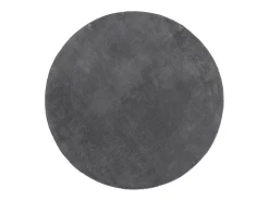 Alfombra HUARTE de pelo corto suave y lavable en color antracita Ø 120 cm