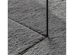 Alfombra HUARTE de pelo corto suave y lavable en color antracita Ø 120 cm