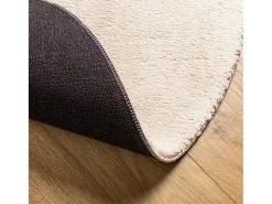 Alfombra HUARTE de pelo corto suave y lavable en color beige Ø 100 cm