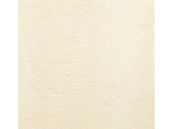 Alfombra HUARTE de pelo corto suave y lavable en color crema, Ø 100 cm