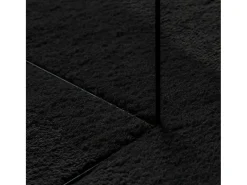 Alfombra HUARTE de pelo corto suave y lavable negra 100x200 cm