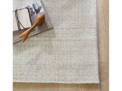 Alfombra Hygge de viscosa y lana 190x290 cm Beige Boston