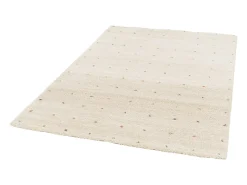 Alfombra infantil de lunares, alfombra interior crema y multicolor