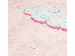 Alfombra infantil rosa 160x230 cm unicornio antideslizante lavable
