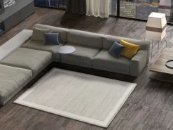 Alfombra interior - abstracto - crema - 80 x 150 cm - HL-BORDER