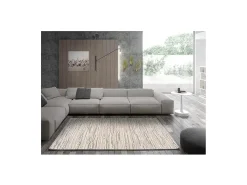 Alfombra interior - abstracto con relieve - beige - 80 x 150 cm - YEN