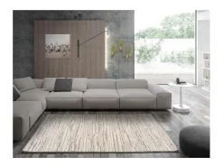 Alfombra interior - abstracto con relieve - beige - 80 x 150 cm - YEN