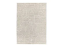 Alfombra interior - abstracto - beige / gris - 200 x 290 cm - PORTO