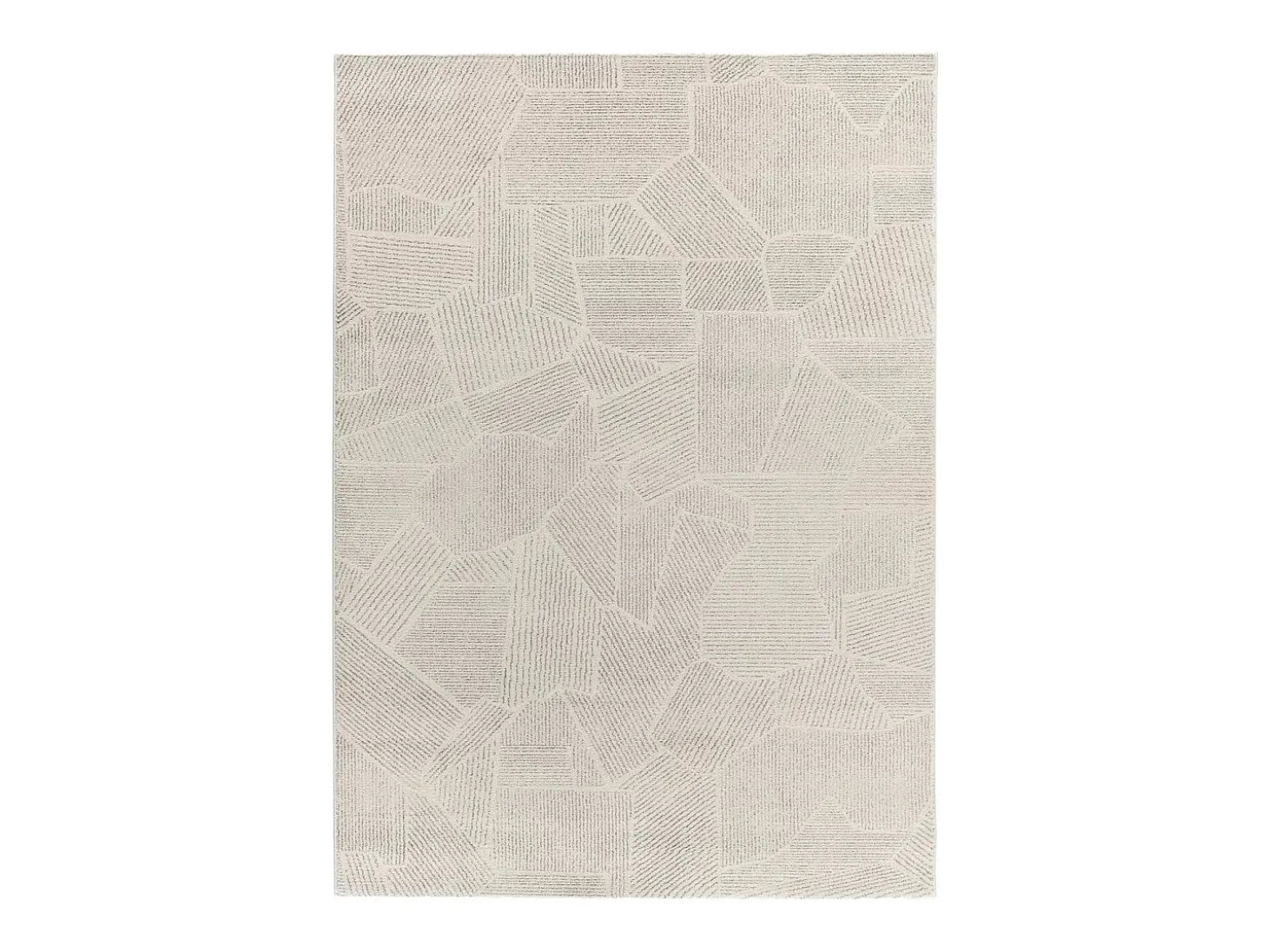 Alfombra interior - abstracto - beige / gris - 200 x 290 cm - PORTO