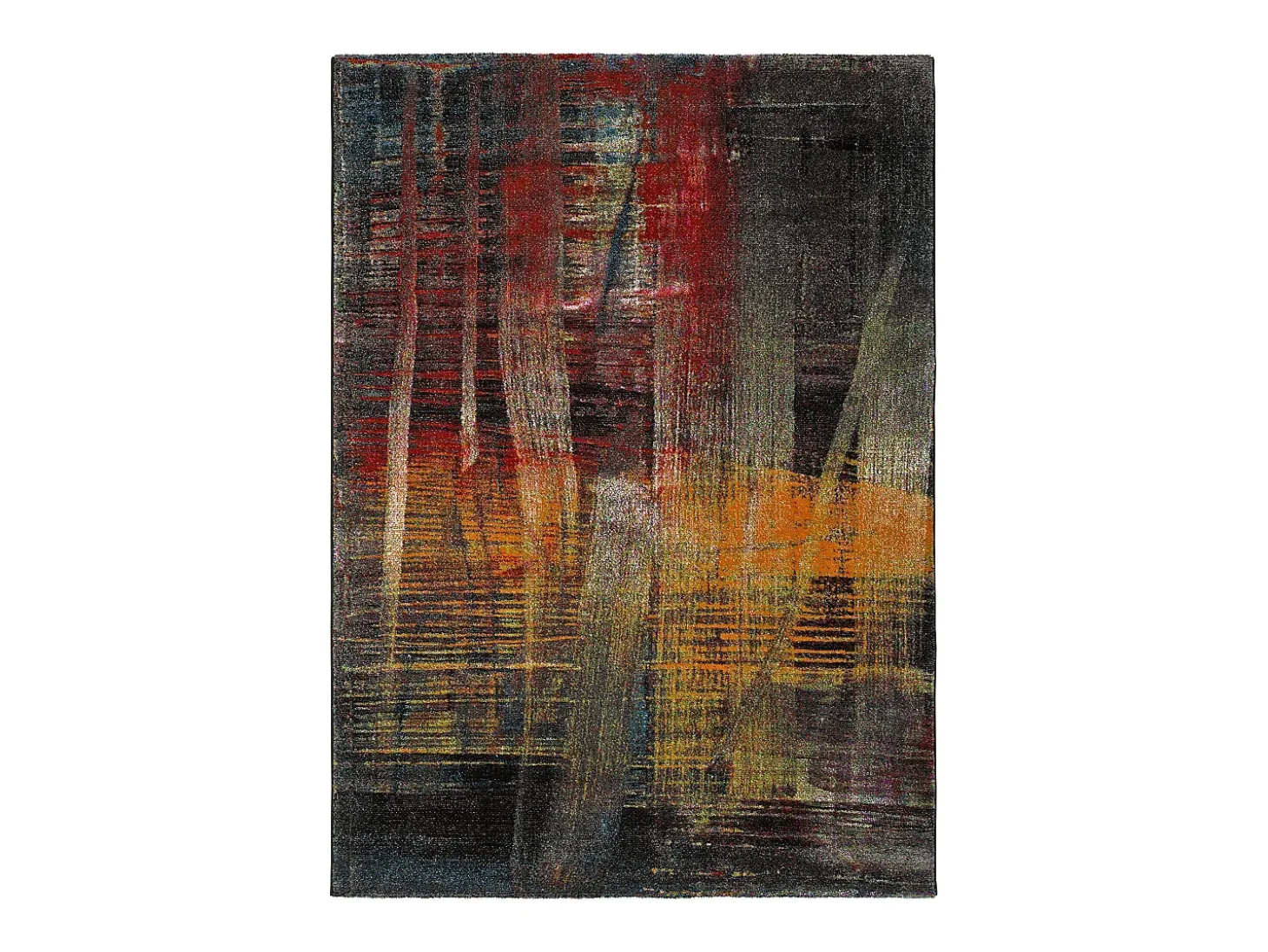 Alfombra interior - abstracto - multicolor - 60 x 120 cm - BIANCA