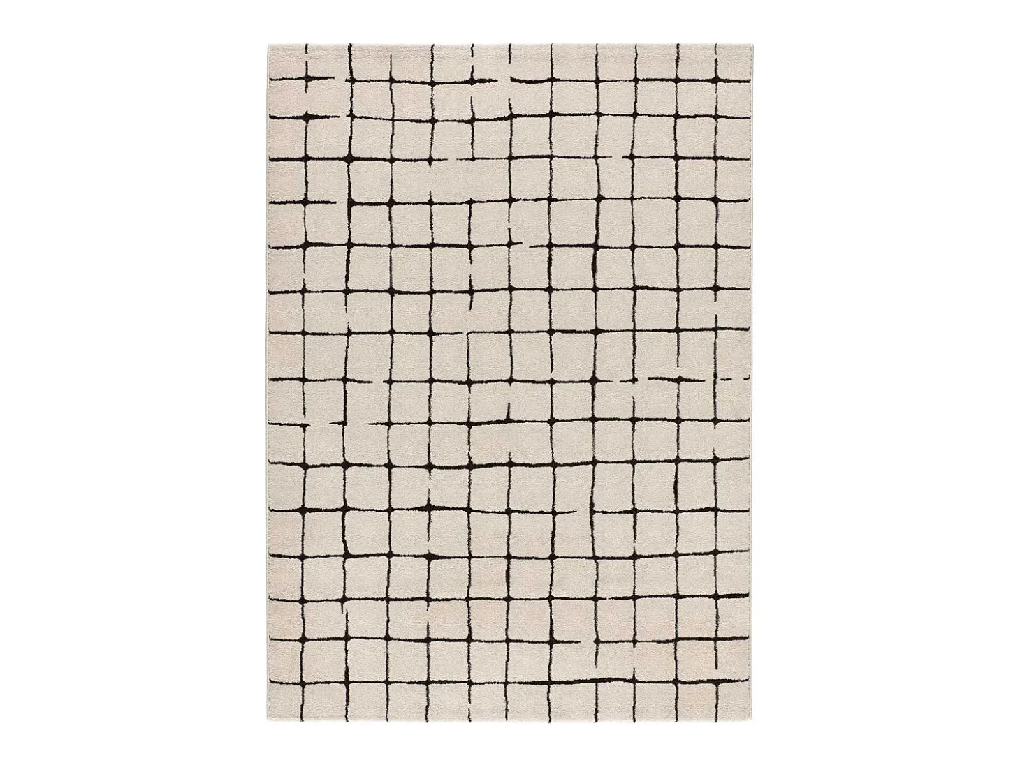 Alfombra interior - abstracto - blanco - 160 x 230 cm - RETRO
