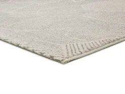 Alfombra interior - abstracto - beige / gris - 133 x 190 cm - PORTO