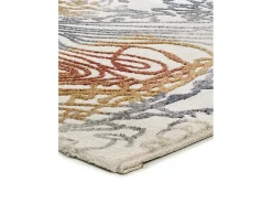 Alfombra interior - abstracto con relieve - crema / multicolor - 160 x 230 cm - AMARA