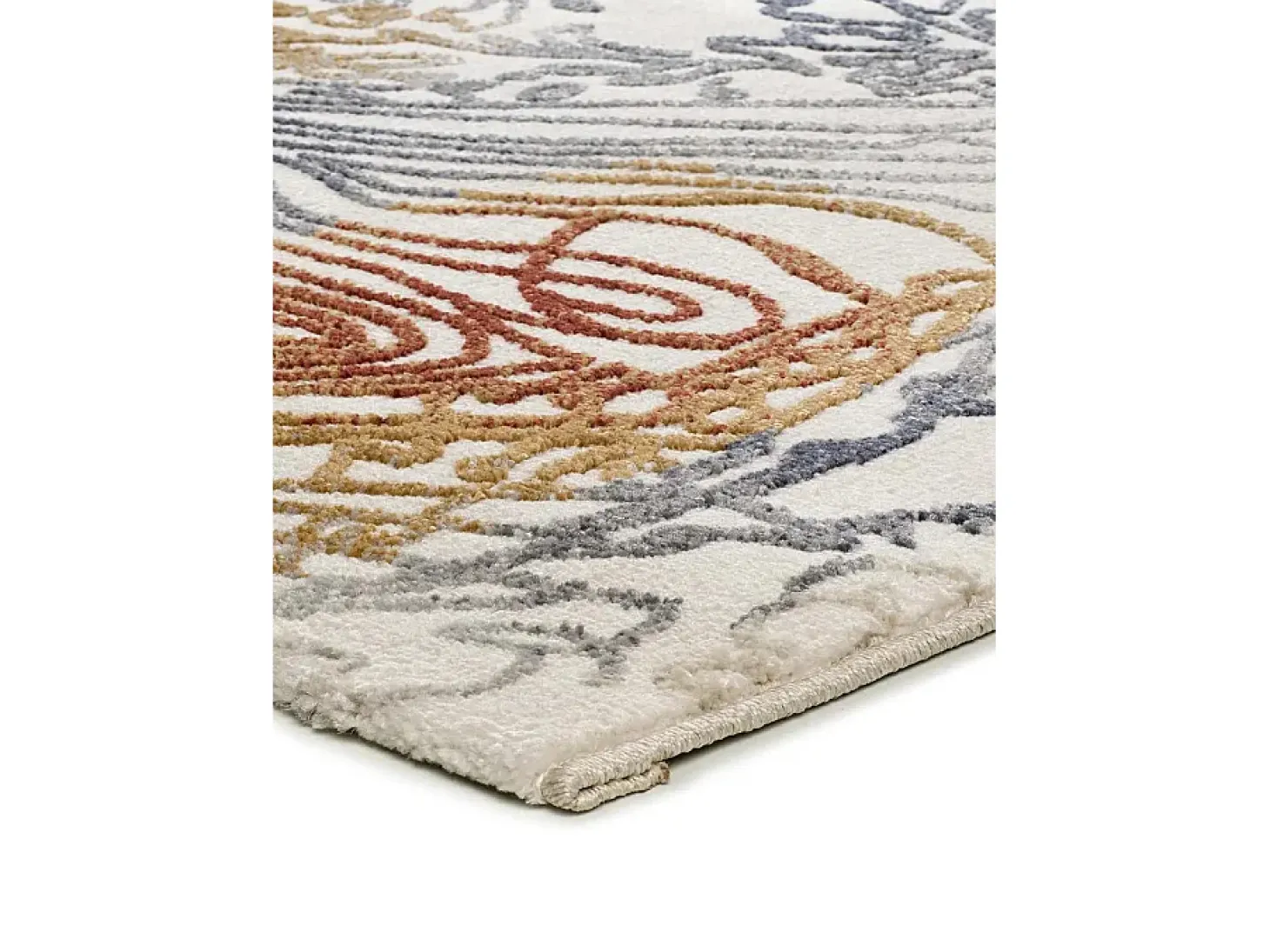 Alfombra interior - abstracto con relieve - crema / multicolor - 160 x 230 cm - AMARA