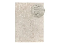 Alfombra interior - abstracto con relieve - beige - 133 x 190 cm - BARESA