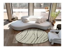Alfombra interior - abstracto - blanco - 194 x 290 cm - NIAMEY