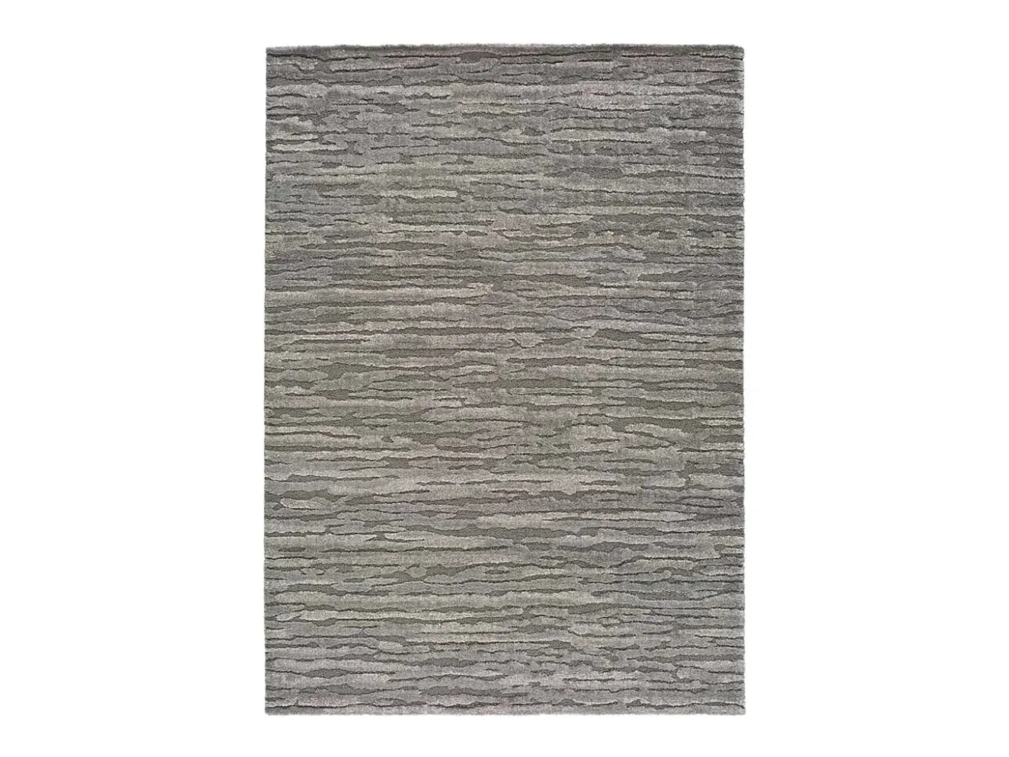 Alfombra interior - abstracto con relieve - gris - 80 x 150 cm - YEN