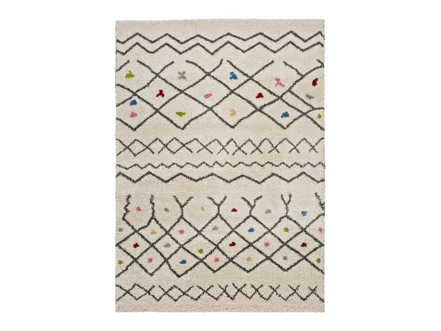 Alfombra interior - bereber - blanco - 133 x 190 cm - KASBAH