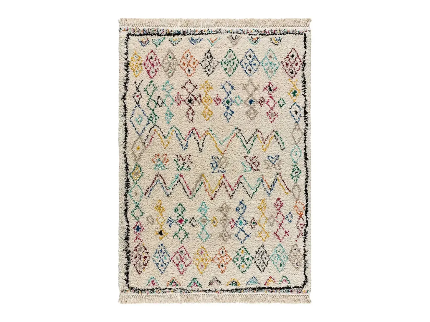 Alfombra interior - bereber - blanco - 135 x 190 cm - YEBEL