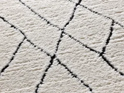 Alfombra interior - bereber con relieve - blanco - 120 x 170 cm - TURIN