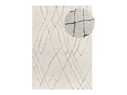Alfombra interior - bereber con relieve - blanco - 160 x 230 cm - TURIN