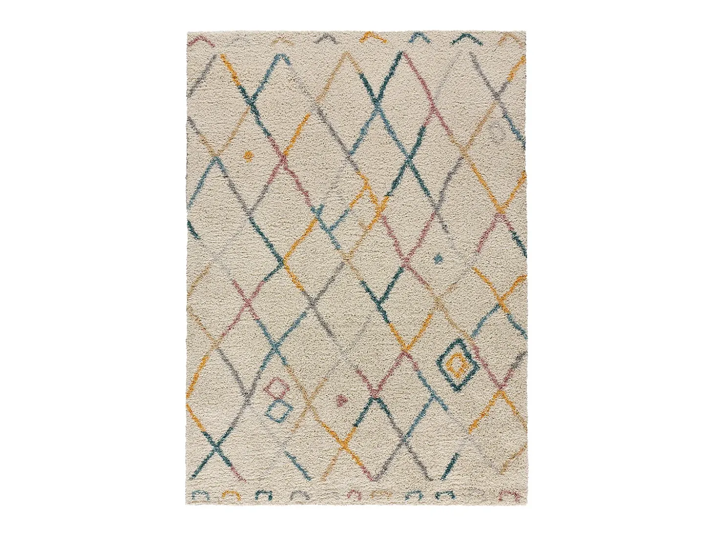 Alfombra interior - bereber - multicolor - 133 x 190 cm - ULAI