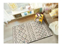 Alfombra interior - bereber - blanco - 80 x 150 cm - KASBAH
