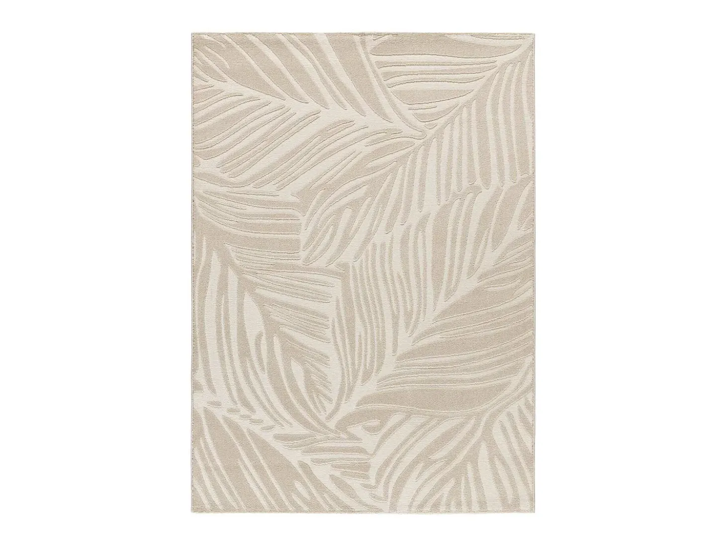Alfombra interior - botánico - blanco - 133 x 190 cm - SENSATION