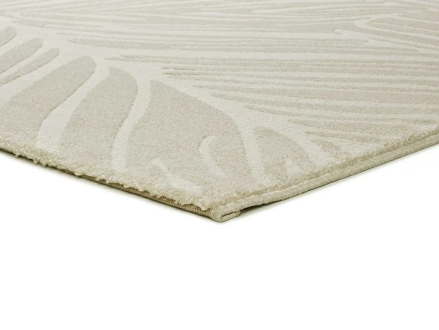Alfombra interior - botánico - blanco - 133 x 190 cm - SENSATION