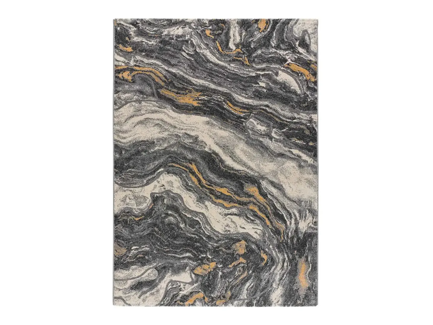 Alfombra interior - efecto mármol - gris - 80 x 150 cm - MARMOL ONDA
