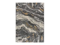 Alfombra interior - efecto mármol - gris - 140 x 200 cm - MARMOL ONDA