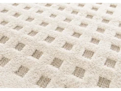 Alfombra interior - escandinavo con relieve - blanco - 120 x 170 cm - DIENA