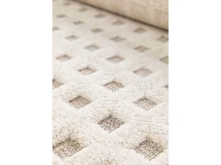Alfombra interior - escandinavo con relieve - blanco - 120 x 170 cm - DIENA